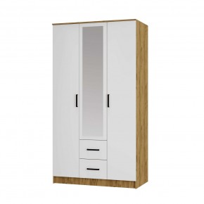 Шкаф трехстворчатый Евро ШК-06 (крафт/белый) в Агрызе - agryz.ok-mebel.com | фото