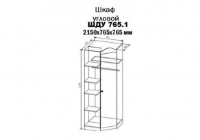 KI-KI ШДУ765.1 Шкаф угловой (белый/белое дерево) в Агрызе - agryz.ok-mebel.com | фото 2