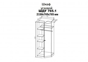 KI-KI ШДУ765.1 Шкаф угловой (белый/белое дерево) в Агрызе - agryz.ok-mebel.com | фото 2