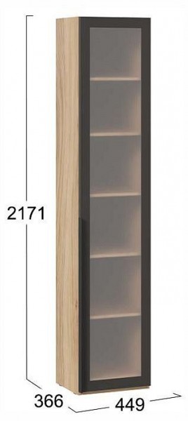 Шкаф-витрина Порто СМ-393.07.213 в Агрызе - agryz.ok-mebel.com | фото 4