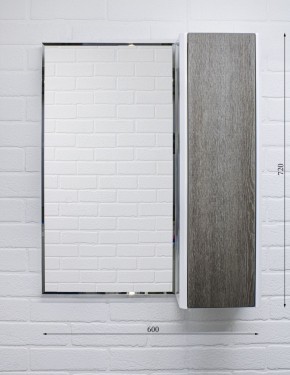Шкаф-зеркало Uno 60 Дуб серый левый/правый Домино (DU1503HZ) в Агрызе - agryz.ok-mebel.com | фото 7