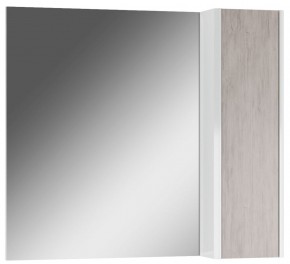 Шкаф-зеркало Uno 80 Дуб серый левый/правый Домино (DU1504HZ) в Агрызе - agryz.ok-mebel.com | фото 1