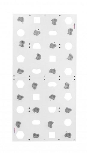 Скалодром пристенный (1000*2000) стандарт ЭЛЬБРУС Pastel с отверстиями (20 шт. серых зацепов) цв.белый в Агрызе - agryz.ok-mebel.com | фото