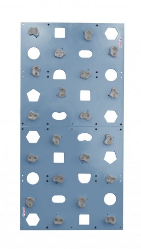 Скалодром пристенный (1000*2000) стандарт ЭЛЬБРУС Pastel с отверстиями (20 шт. серых зацепов) цв.голубой в Агрызе - agryz.ok-mebel.com | фото