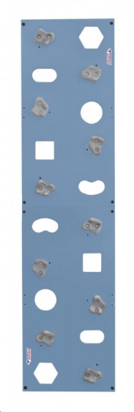 Скалодром пристенный (500*2000) стандарт ЭЛЬБРУС Pastel с отверстиями (10 шт. серых зацепов) цв.голубой в Агрызе - agryz.ok-mebel.com | фото 1