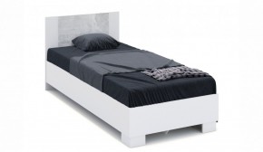 Спальня Аврора Кровать 90 со встроенным основанием под матрас Белый/Ателье светлый в Агрызе - agryz.ok-mebel.com | фото
