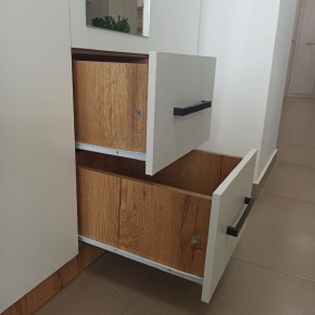 Спальный гарнитур Евро (модульный) Крафт/Белый в Агрызе - agryz.ok-mebel.com | фото 29