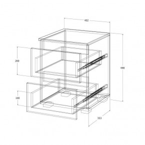 Спальный гарнитур Лиана (Дуб Крафт Белый/Графит) в Агрызе - agryz.ok-mebel.com | фото 11