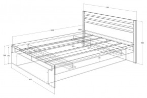 Спальный гарнитур Лиана (Дуб Крафт Белый/Графит) в Агрызе - agryz.ok-mebel.com | фото 5