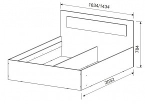 Спальный гарнитур МСП-1 (Ясень Анкор светлый) 1400 в Агрызе - agryz.ok-mebel.com | фото 3