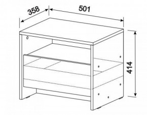 Спальный гарнитур МСП-1 (Ясень Анкор светлый) 1400 в Агрызе - agryz.ok-mebel.com | фото 6