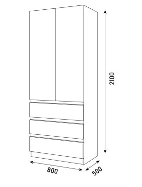 Спальный гарнитур Парус (Белый/Дуб Вотан) модульный в Агрызе - agryz.ok-mebel.com | фото 17