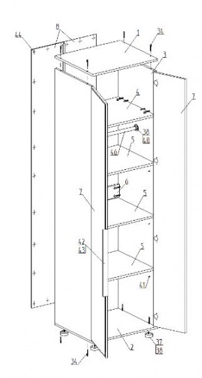 Спальный гарнитур "Лео" (модульный) в Агрызе - agryz.ok-mebel.com | фото 11