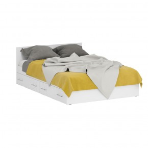 Стандарт Кровать с ящиками 1400, цвет белый, ШхГхВ 143,5х203,5х70 см., сп.м. 1400х2000 мм., без матраса, основание есть в Агрызе - agryz.ok-mebel.com | фото 2