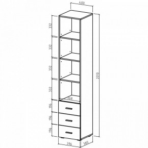 Стеллаж комбинированный Мартин-2 в Агрызе - agryz.ok-mebel.com | фото 3