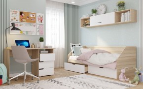 Стол 1200/3 ящика АНТАЛИЯ (Сонома/Белый софт) в Агрызе - agryz.ok-mebel.com | фото 2