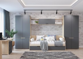 Стол 1200/3 ящика АНТАЛИЯ (Сонома/Графит софт) в Агрызе - agryz.ok-mebel.com | фото 2