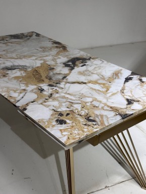 Стол ACERRA NEW 160 GLOSS GRAND JADE SOLID CERAMIC/ каркас цвета шампань, ®DISAUR в Агрызе - agryz.ok-mebel.com | фото 5