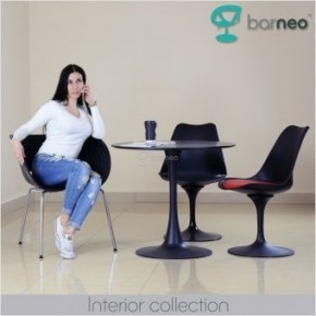 Стол Barneo T-3 Tulip style (RAL9017 черный, D90) в Агрызе - agryz.ok-mebel.com | фото 2