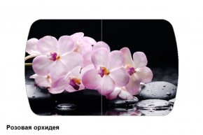 Стол Бостон 900*600 (опоры Брифинг) Стекло/фотопечать Розовая Орхидея в Агрызе - agryz.ok-mebel.com | фото