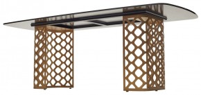 Стол CHIAVARI 220 KL-188 Контрастный мрамор матовый, итальянская керамика / Шампань, ®DISAUR в Агрызе - agryz.ok-mebel.com | фото 5