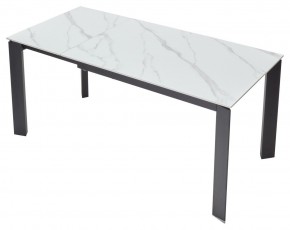 Стол CORNER 120 MATT WHITE MARBLE SOLID CERAMIC / BLACK, ®DISAUR в Агрызе - agryz.ok-mebel.com | фото 4