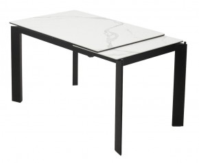 Стол CORNER 120 MATTE STATUARIO Белый мрамор матовый керамика, стекло/ черный каркас, ®DISAUR в Агрызе - agryz.ok-mebel.com | фото 3