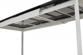 Стол CREMONA 140 HIGH GLOSS STATUARIO Белый мрамор глянцевый, керамика/ белый каркас, ®DISAUR в Агрызе - agryz.ok-mebel.com | фото 2