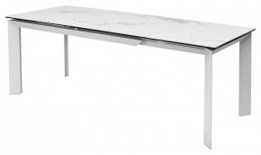 Стол CREMONA 140 HIGH GLOSS STATUARIO Белый мрамор глянцевый, керамика/ белый каркас, ®DISAUR в Агрызе - agryz.ok-mebel.com | фото 4