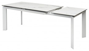Стол CREMONA 140 HIGH GLOSS STATUARIO Белый мрамор глянцевый, керамика/ белый каркас, ®DISAUR в Агрызе - agryz.ok-mebel.com | фото 8