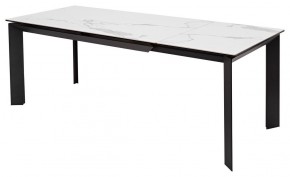 Стол CREMONA 140 HIGH GLOSS STATUARIO Белый мрамор глянцевый, керамика/ черный каркас, ®DISAUR в Агрызе - agryz.ok-mebel.com | фото 2