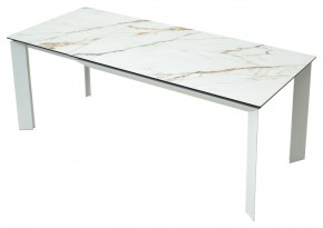 Стол CREMONA 160 KL-188 Контрастный мрамор / белый каркас, ®DISAUR в Агрызе - agryz.ok-mebel.com | фото 2
