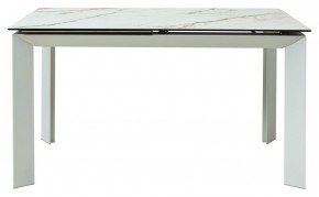 Стол CREMONA 180 KL-188 Контрастный мрамор матовый, итальянская керамика/ белый каркас, ®DISAUR в Агрызе - agryz.ok-mebel.com | фото 2
