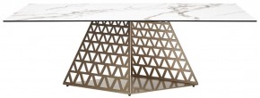 Стол ENNA 220 KL-188 Контрастный мрамор матовый, итальянская керамика/ каркас цвета шампань, ®DISAUR в Агрызе - agryz.ok-mebel.com | фото 10
