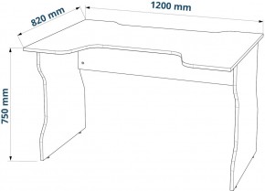 Стол компьютерный ВАРДИГ K1 120x82, антрацит/красный в Агрызе - agryz.ok-mebel.com | фото 3