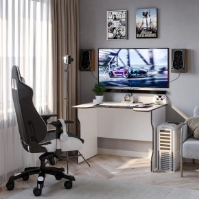 Стол компьютерный ВАРДИГ K2 100x82, белый/черный в Агрызе - agryz.ok-mebel.com | фото 4