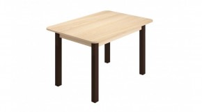 Стол ЛДСП (опоры черные) ясень шимо светлый в Агрызе - agryz.ok-mebel.com | фото