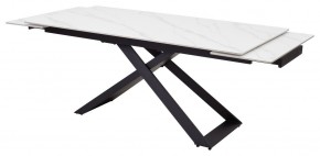 Стол LIVORNO 180 MATT WHITE MARBLE SOLID CERAMIC / BLACK, ®DISAUR в Агрызе - agryz.ok-mebel.com | фото 5