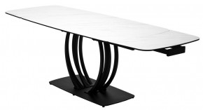 Стол MATERA 160 MARBLES KL-99 Белый мрамор матовый, итальянская керамика/ черный каркас, ®DISAUR в Агрызе - agryz.ok-mebel.com | фото 8