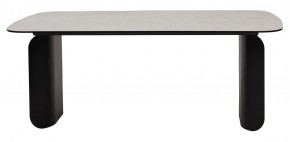 Стол NORD 200 TL-102 Бежевый мрамор, испанская керамика / черный каркас, ®DISAUR в Агрызе - agryz.ok-mebel.com | фото 4