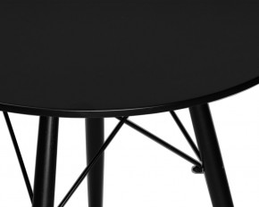 Стол обеденный DOBRIN CHELSEA`80 BLACK, столешница черная, основание черное в Агрызе - agryz.ok-mebel.com | фото 5