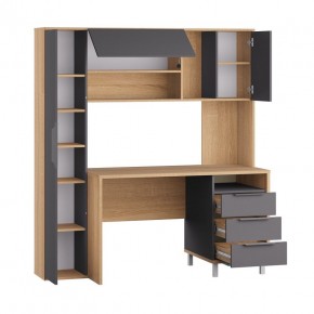 Стол рабочий 12.95 N Комфорт (Дуб сонома, Темно - серый U2601) в Агрызе - agryz.ok-mebel.com | фото 2