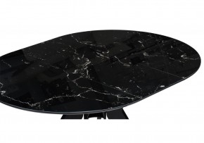 Стол стеклянный Рикла 110(150)х110х76 черный мрамор / черный в Агрызе - agryz.ok-mebel.com | фото 5