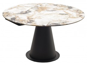 Стол TERAMO 135 GLOSS GRAND JADE SOLID CERAMIC, керамика, поворотн.механизм / Черный каркас, ®DISAUR в Агрызе - agryz.ok-mebel.com | фото 15
