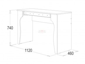 Стол туалетный + Зеркало навесное Ольга-12 (ЛДСП) в Агрызе - agryz.ok-mebel.com | фото 4