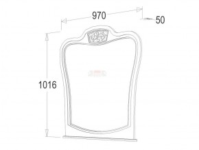 Стол туалетный + Зеркало навесное Ольга-12 (МДФ) в Агрызе - agryz.ok-mebel.com | фото 6