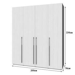 СТОУН С41 Шкаф 4-х створчатый (дуб золотой/графит) в Агрызе - agryz.ok-mebel.com | фото 2
