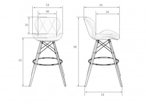 Стул барный DOBRIN BUTTERFLY BAR, ножки светлый бук, цвет чёрный в Агрызе - agryz.ok-mebel.com | фото 14