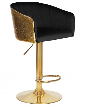 Стул барный DOBRIN DARCY GOLD SHINY, черный велюр с золотыми пайетками в Агрызе - agryz.ok-mebel.com | фото 2