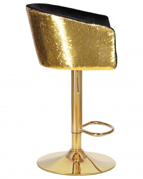Стул барный DOBRIN DARCY GOLD SHINY, черный велюр с золотыми пайетками в Агрызе - agryz.ok-mebel.com | фото 3